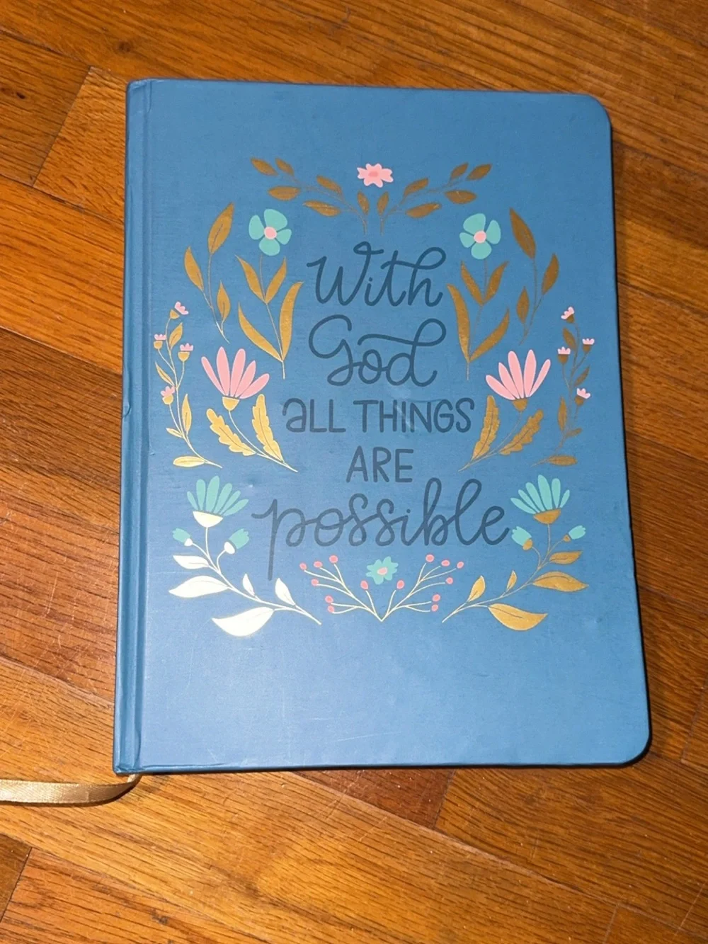 NEW With God All Things Are Possible Blue Notebook Journal
